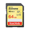 Sandisk 64GB 90MB/s Extreme SDXC Class 10 Flash Memory Card