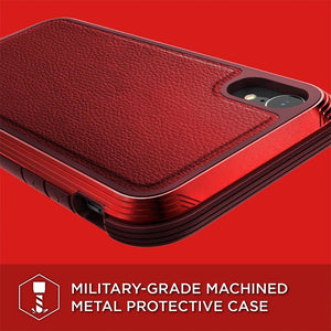 X-Doria Defense Lux for iPhone XR (Red Leather)