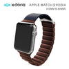 X-Doria 42mm & 44mm Leather Hybrid Band for Apple Watch  (Brown)