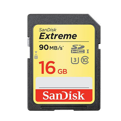 Sandisk 16GB 90MB/s Extreme SDHC Class 10 Flash Memory Card