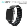 X-Doria 42mm & 44mm Leather Hybrid Band for Apple Watch  (Black)