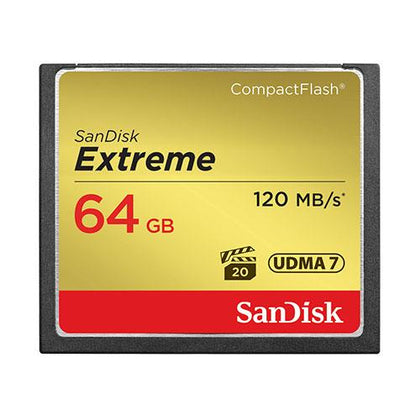 Sandisk 64GB Extreme CompactFlash CF Memory Card (R:120MB/s W:85MB/s)