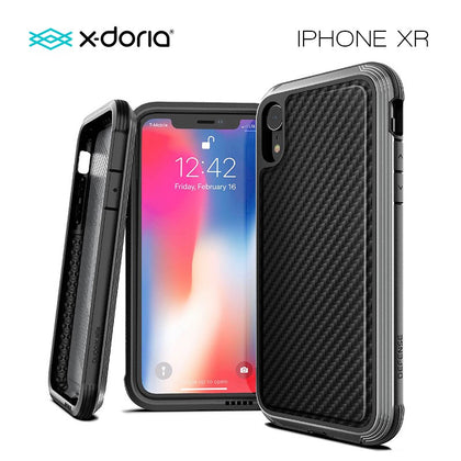 X-Doria Defense Lux for iPhone XR (Black Carbon Fiber)