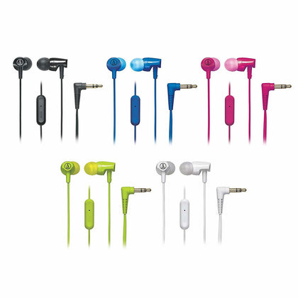 Audio-Technica ATH-CLR100iS SonicFuel In-Ear Headphones with In-line Microphone & Control, Black