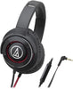 Audio-Technica ATH-WS770iS Solid Bass Over-Ear Headphones with In-Line Mic & Control