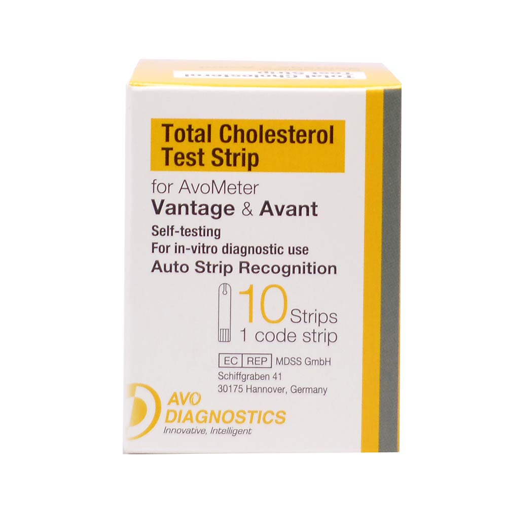 Avometer Total Cholesterol Strips 10 pcs (For Avometer Vantage, Avant)