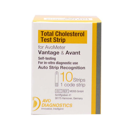 Avometer Total Cholesterol Strips 10 pcs (For Avometer Vantage, Avant)