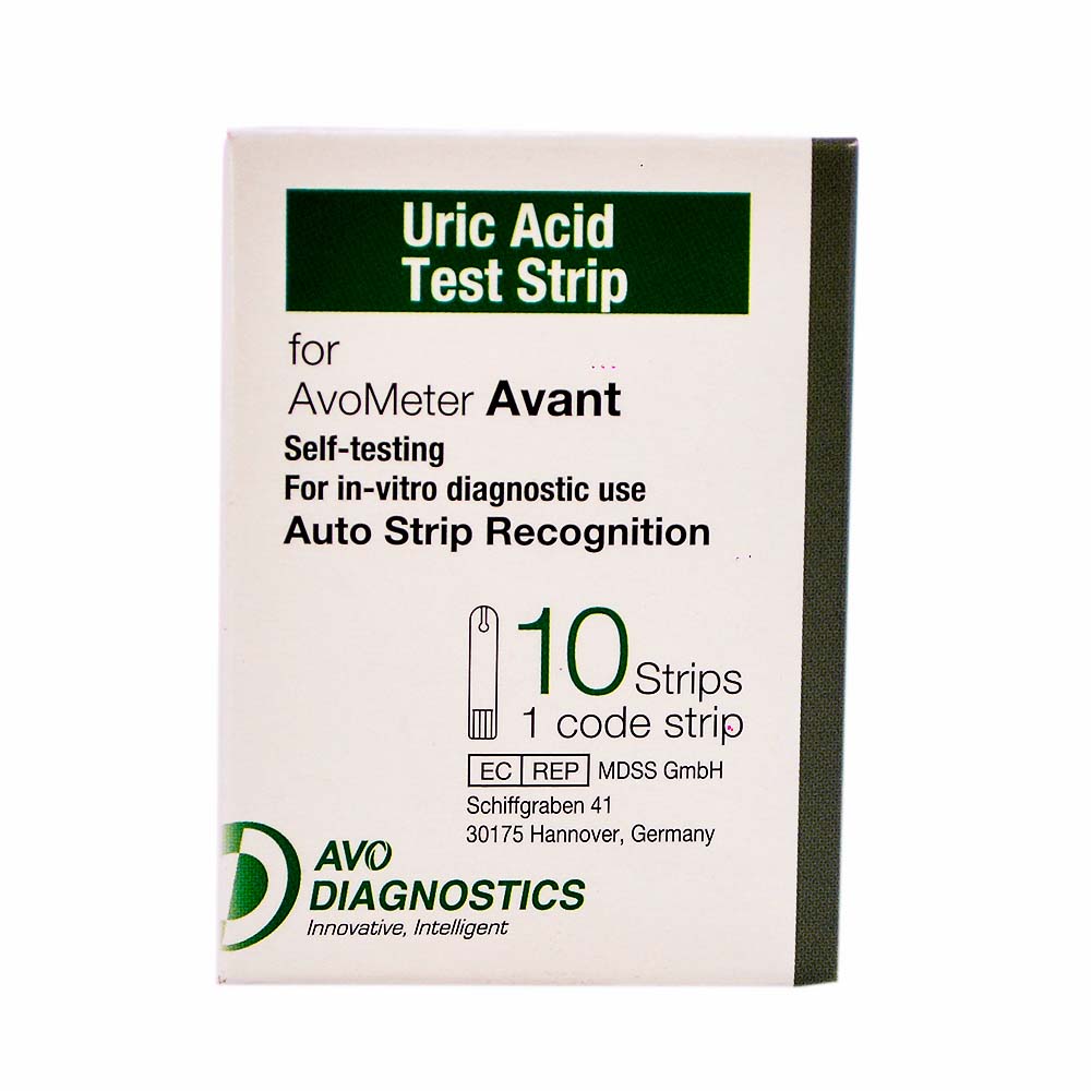 Avometer Uric Acid Test Strips 10 pcs for Avometer Avant