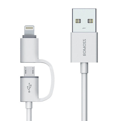 Romoss 2-in-1 Lightning & Micro USB Cable