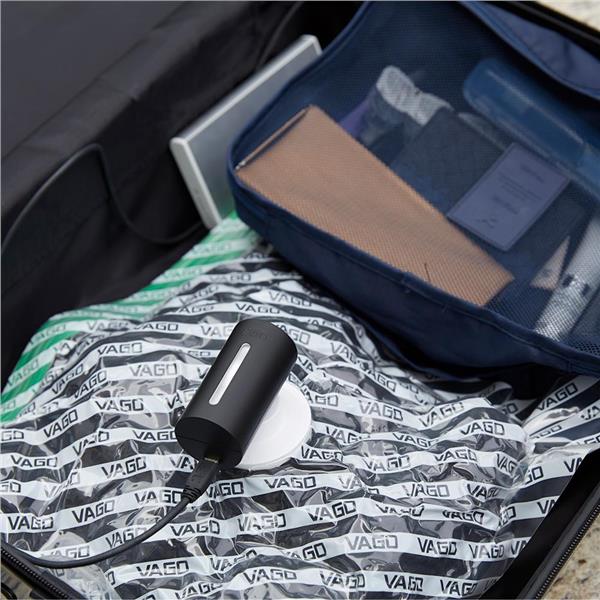 VAGO Travel Vacuum Compressor With M Size Slider & Double Zipper Vacuum Bag
