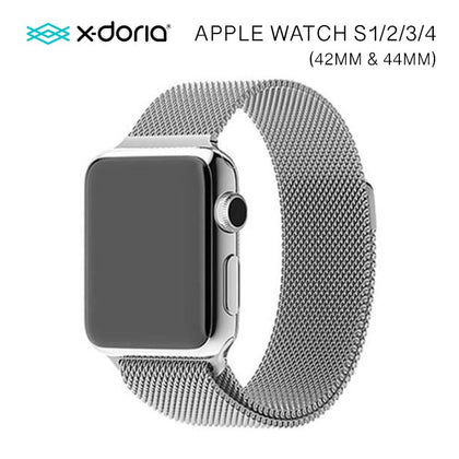 X-Doria 42mm & 44mm Mesh Band for Apple Watch (Silver)