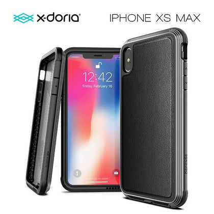 X-Doria Defense Lux for iPhone Xs Max (Black Leather)