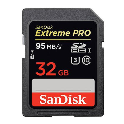 Sandisk 32GB 95MB/s Extreme PRO SDHC UHS-1 U3 Class 10 Flash Memory Card