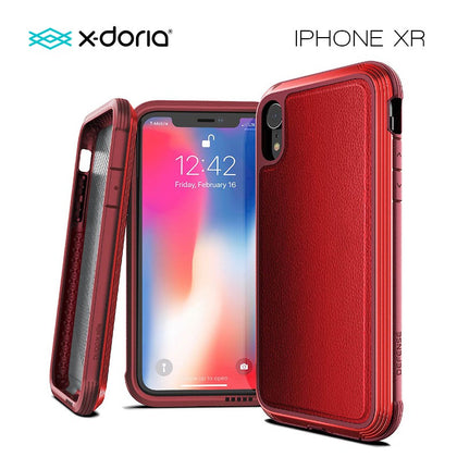 X-Doria Defense Lux for iPhone XR (Red Leather)