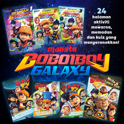 Monsta BoBoiBoy Galaxy Buku Aktiviti Bundle [7 titles] - BBB BoBoi Boy