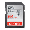 SanDisk Ultra 64GB 80MB/s SDXC UHS-I Class 10 Flash Memory Card